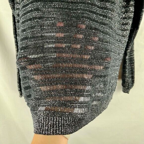 Mac + Jac Striped Metallic Sweater XL - Picture 2 of 10